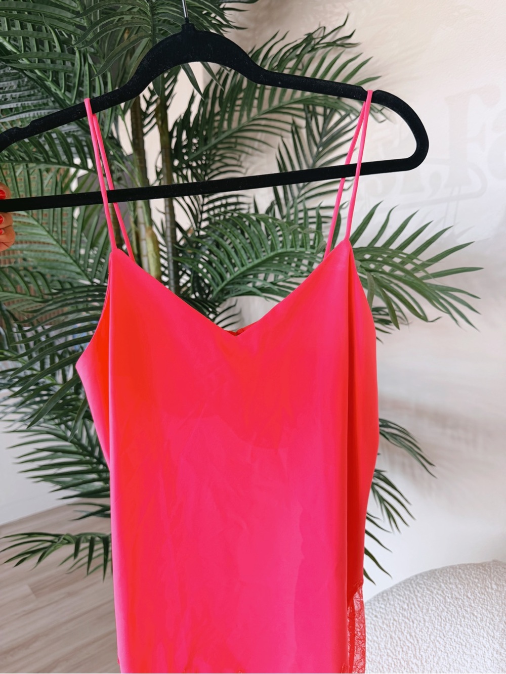 Women's Victoria’s Secret Hot Pink Slip Cami Top